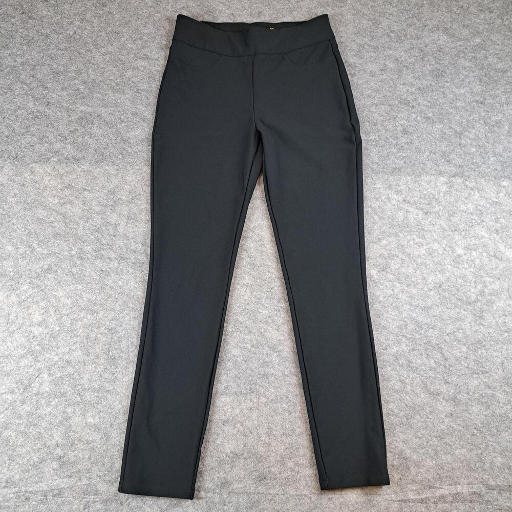Honeylove Pants Womens Medium Black Ponte Knit Slim Leg Pull On Shaping Career